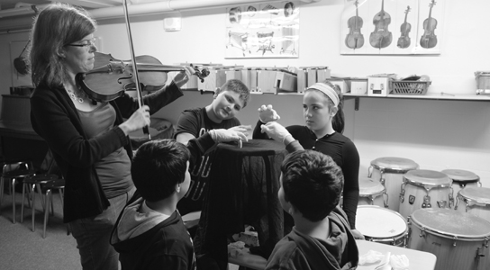 Educationprojekt des Rundfunk-Sinfonieorchester Berlin in der Konrad-Aghad-Schule in Neukölln